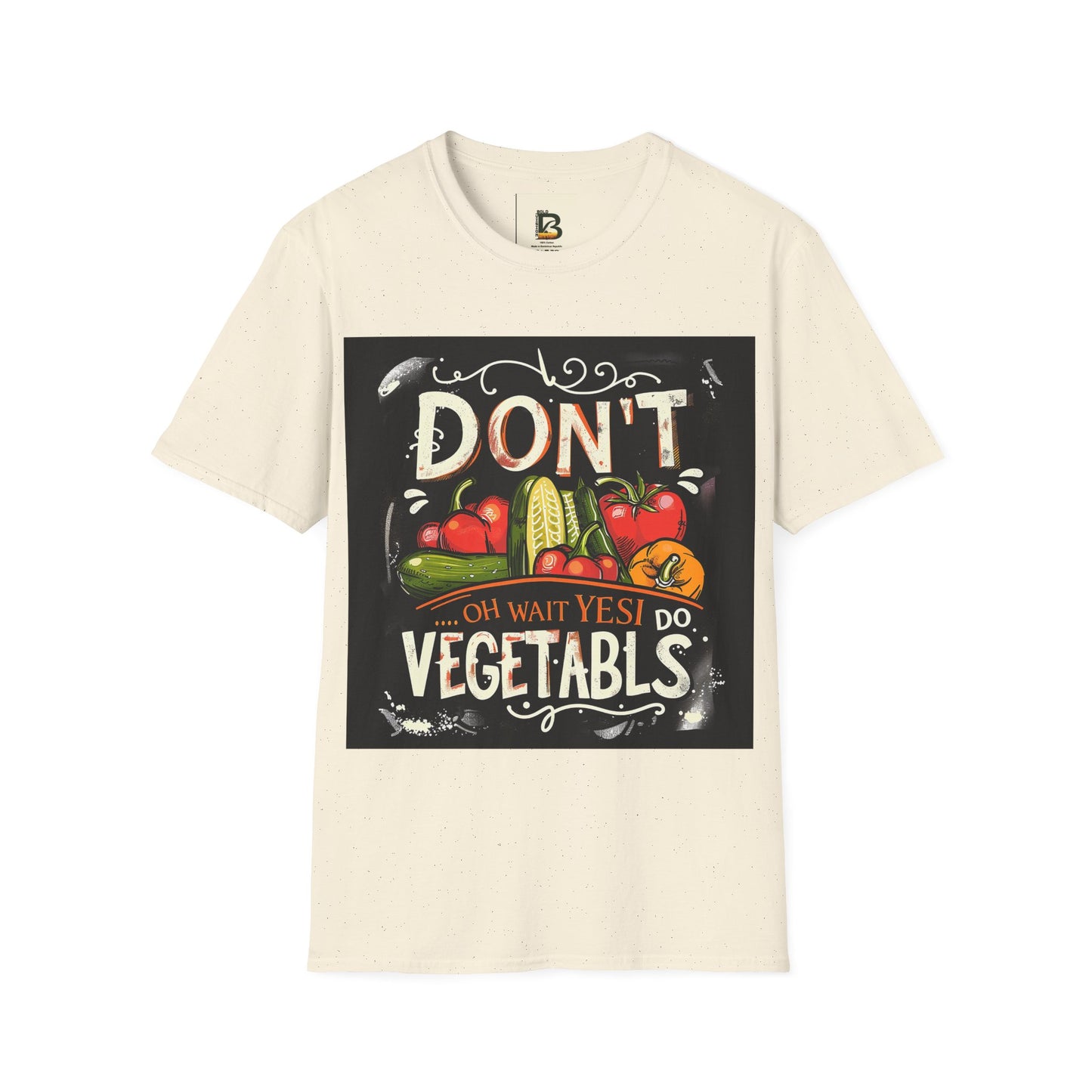 A chalkboard-style illustration featuring various vegetables