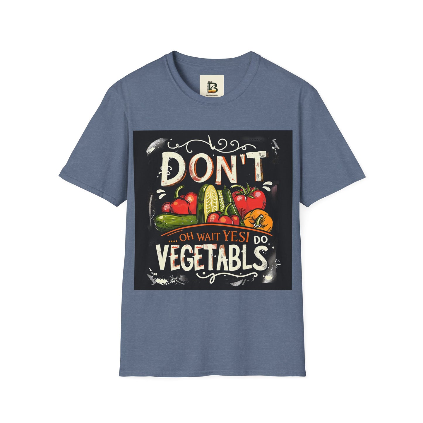 A chalkboard-style illustration featuring various vegetables