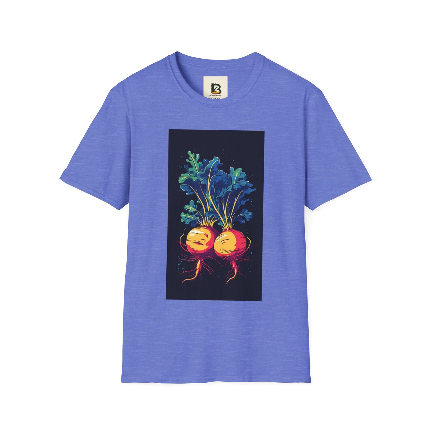 Fresh Organic Turnip Vegetable Vertical Trendy Illustration