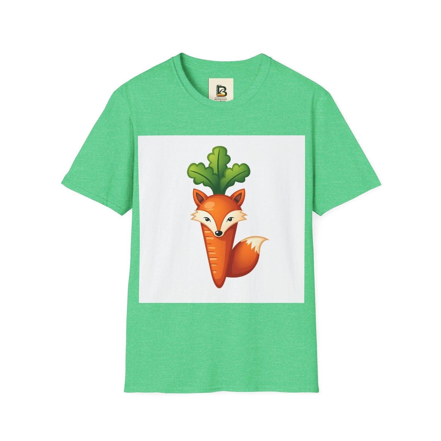 A drawing of a vegetable with a face and a smiling face.