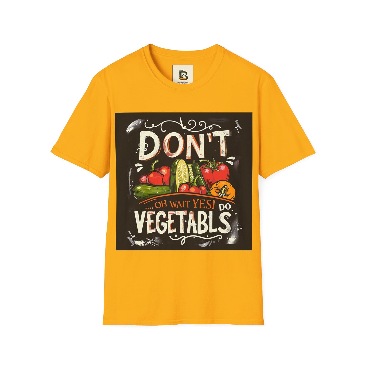 A chalkboard-style illustration featuring various vegetables