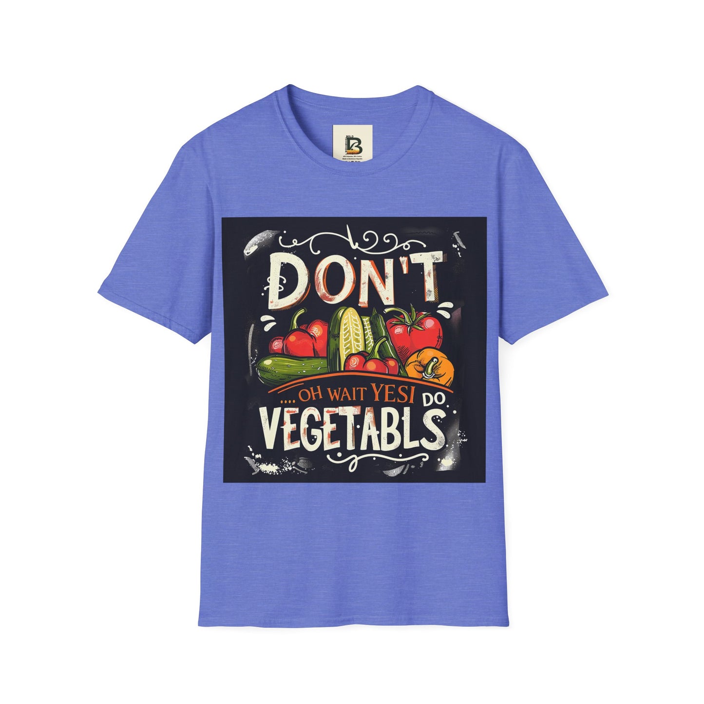 A chalkboard-style illustration featuring various vegetables