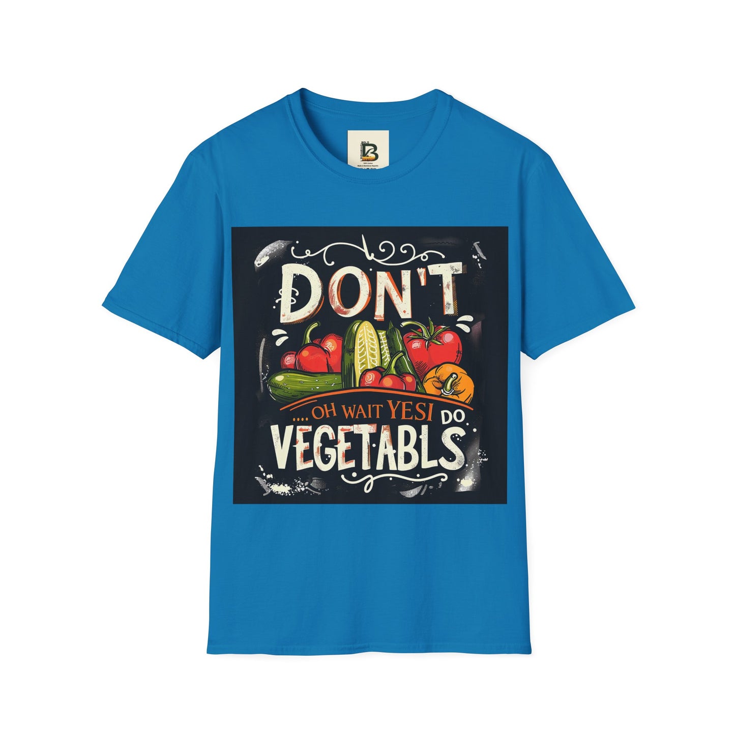 A chalkboard-style illustration featuring various vegetables