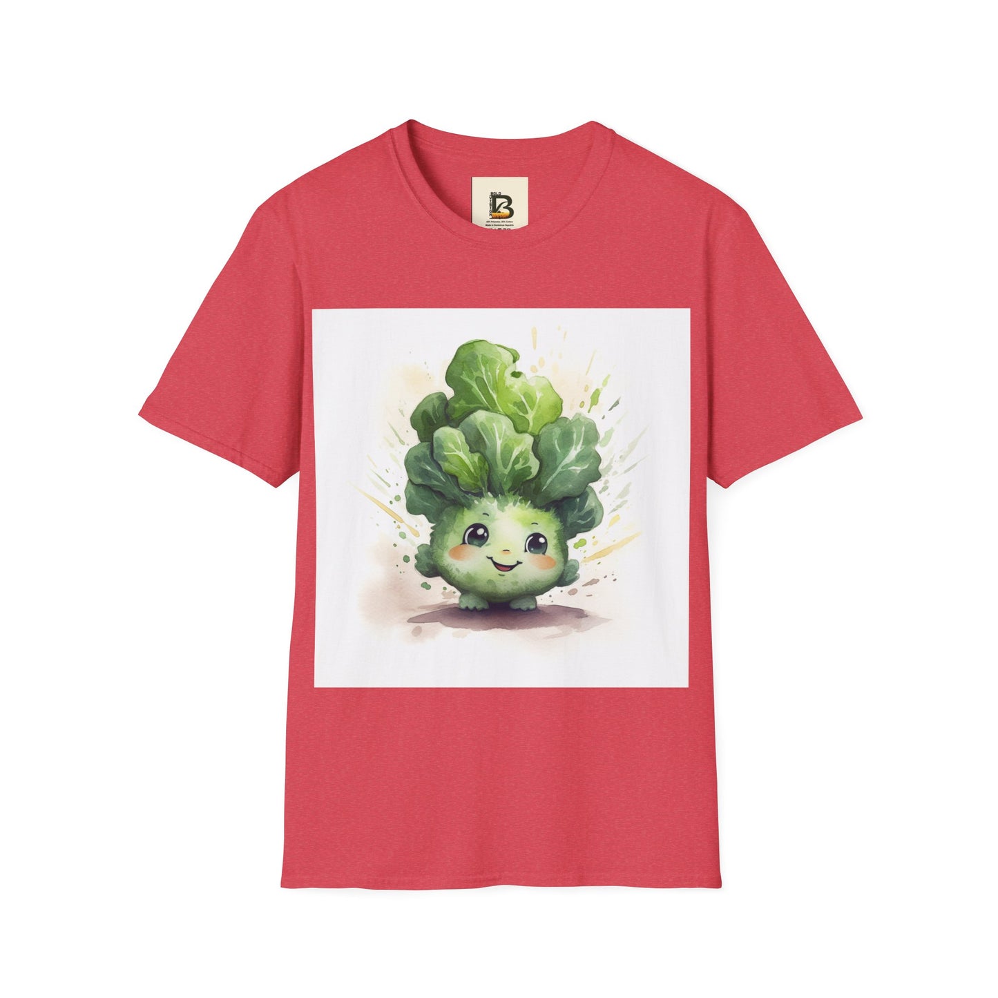 A cartoon of a kale with eyes and a smile on it