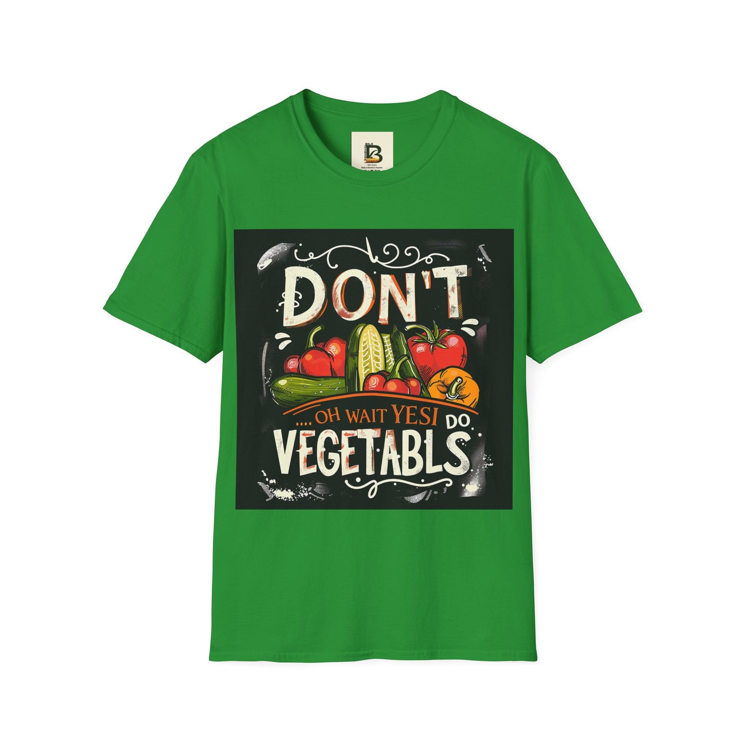 A chalkboard-style illustration featuring various vegetables