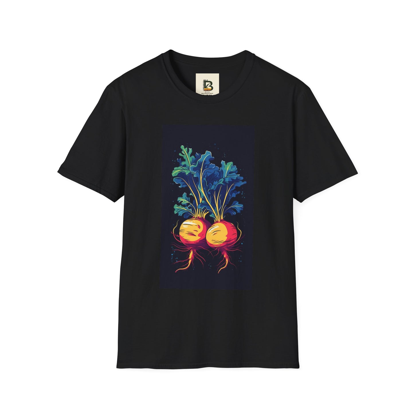 Fresh Organic Turnip Vegetable Vertical Trendy Illustration
