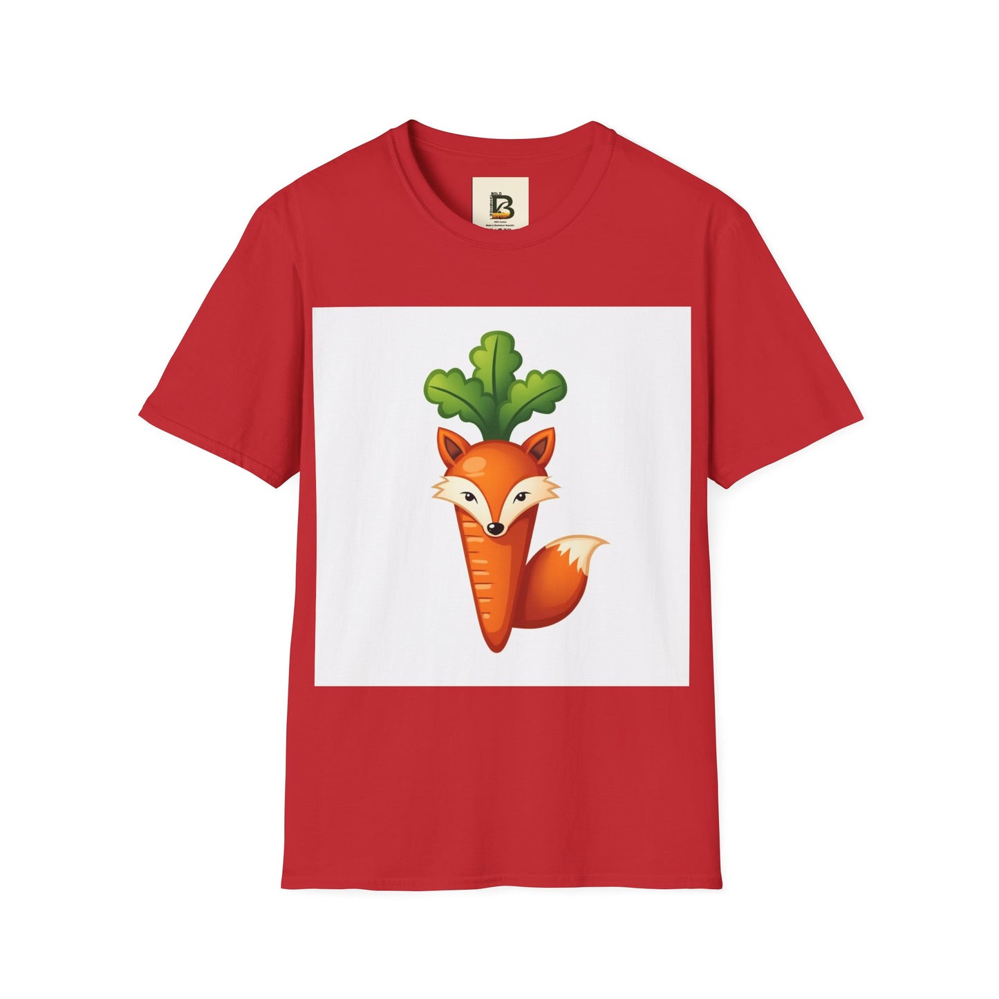 A drawing of a vegetable with a face and a smiling face.