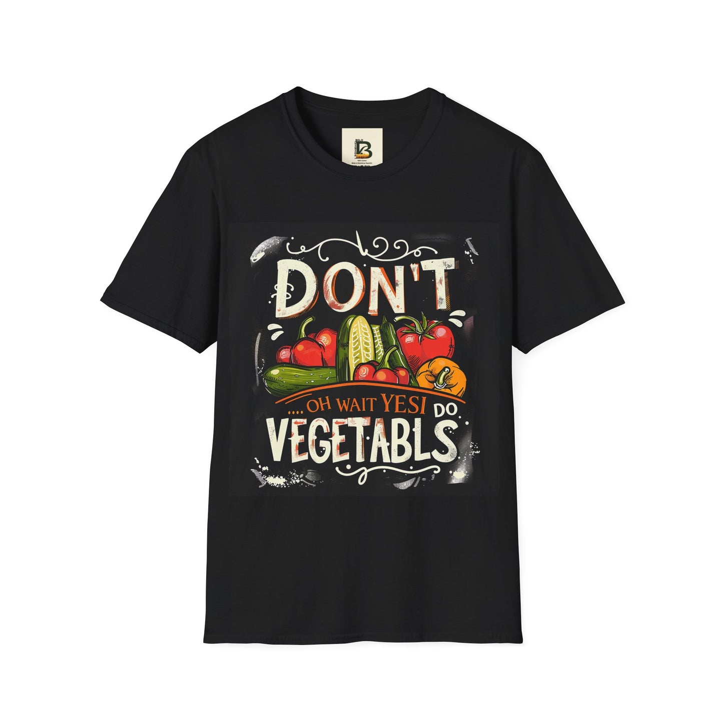 A chalkboard-style illustration featuring various vegetables
