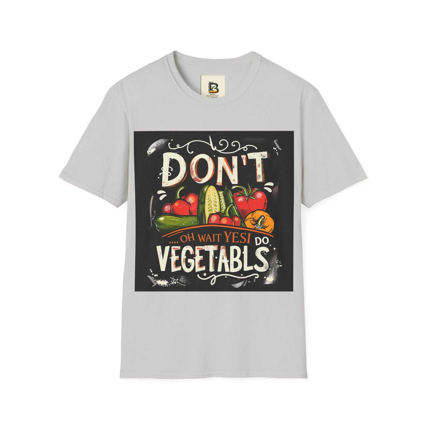 A chalkboard-style illustration featuring various vegetables