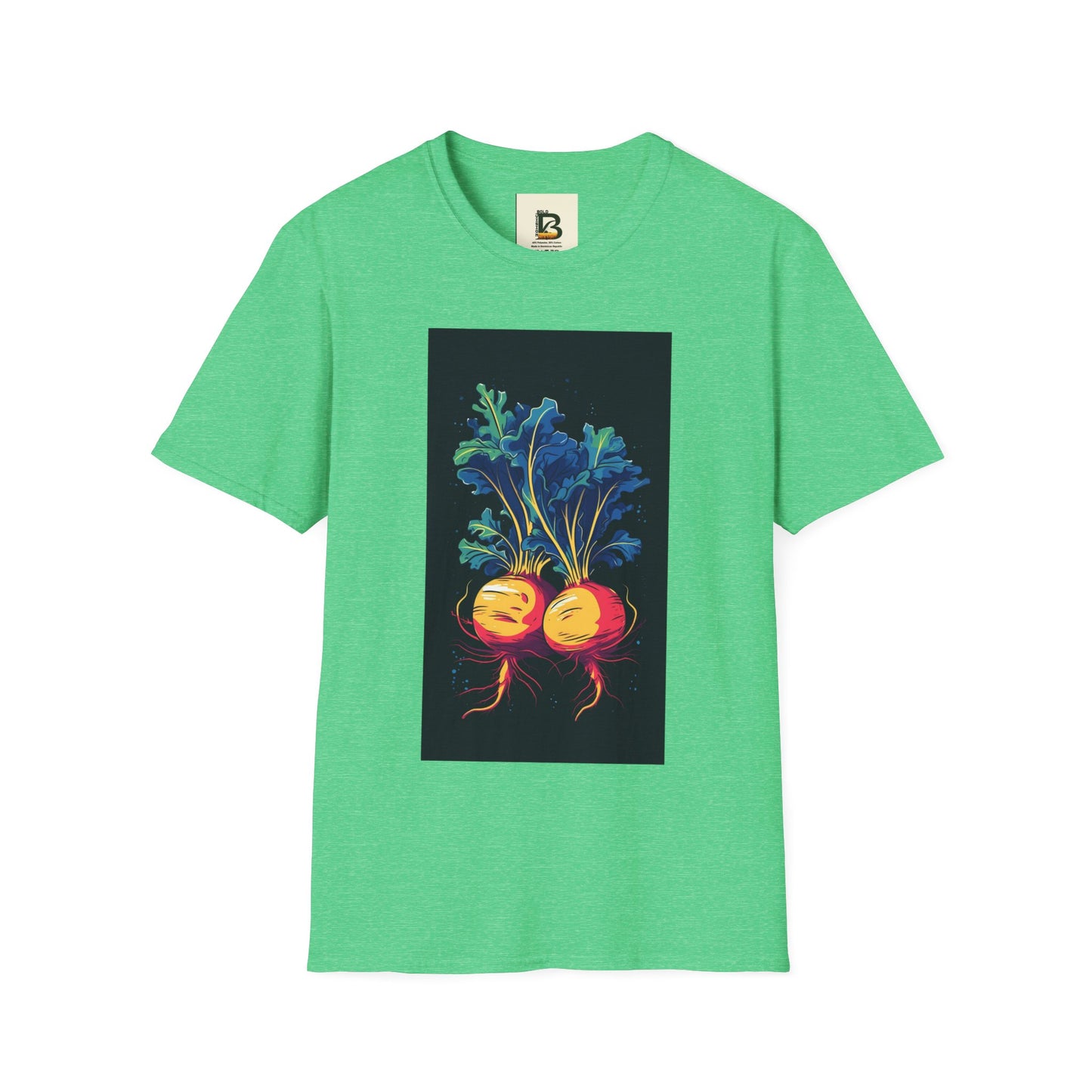Fresh Organic Turnip Vegetable Vertical Trendy Illustration