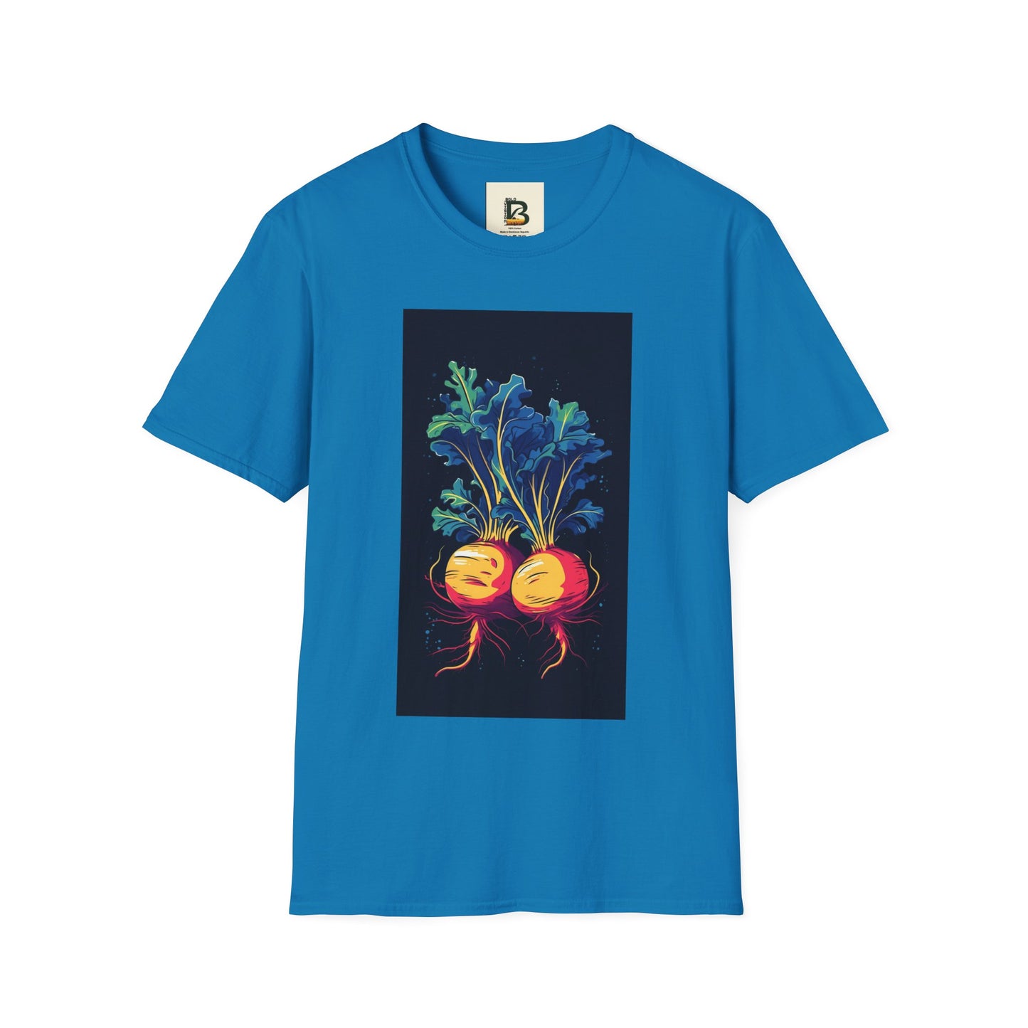 Fresh Organic Turnip Vegetable Vertical Trendy Illustration