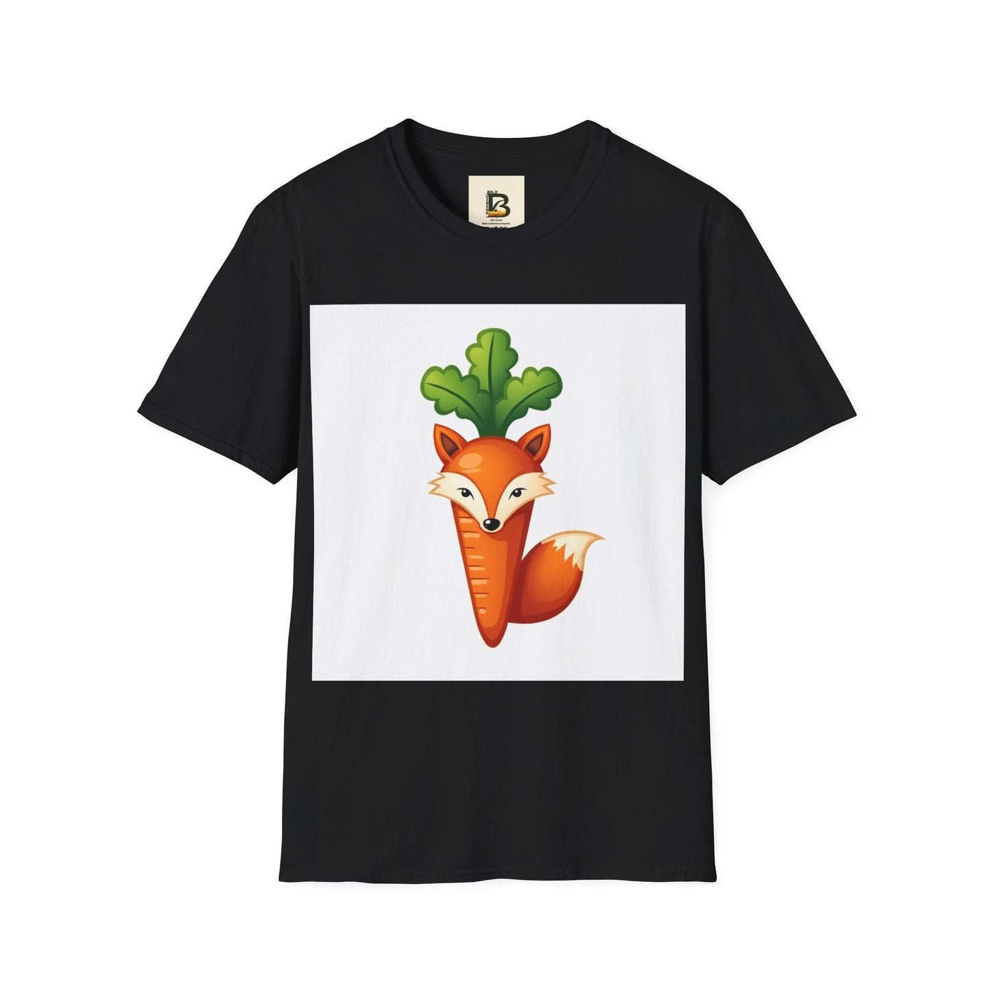 A drawing of a vegetable with a face and a smiling face.