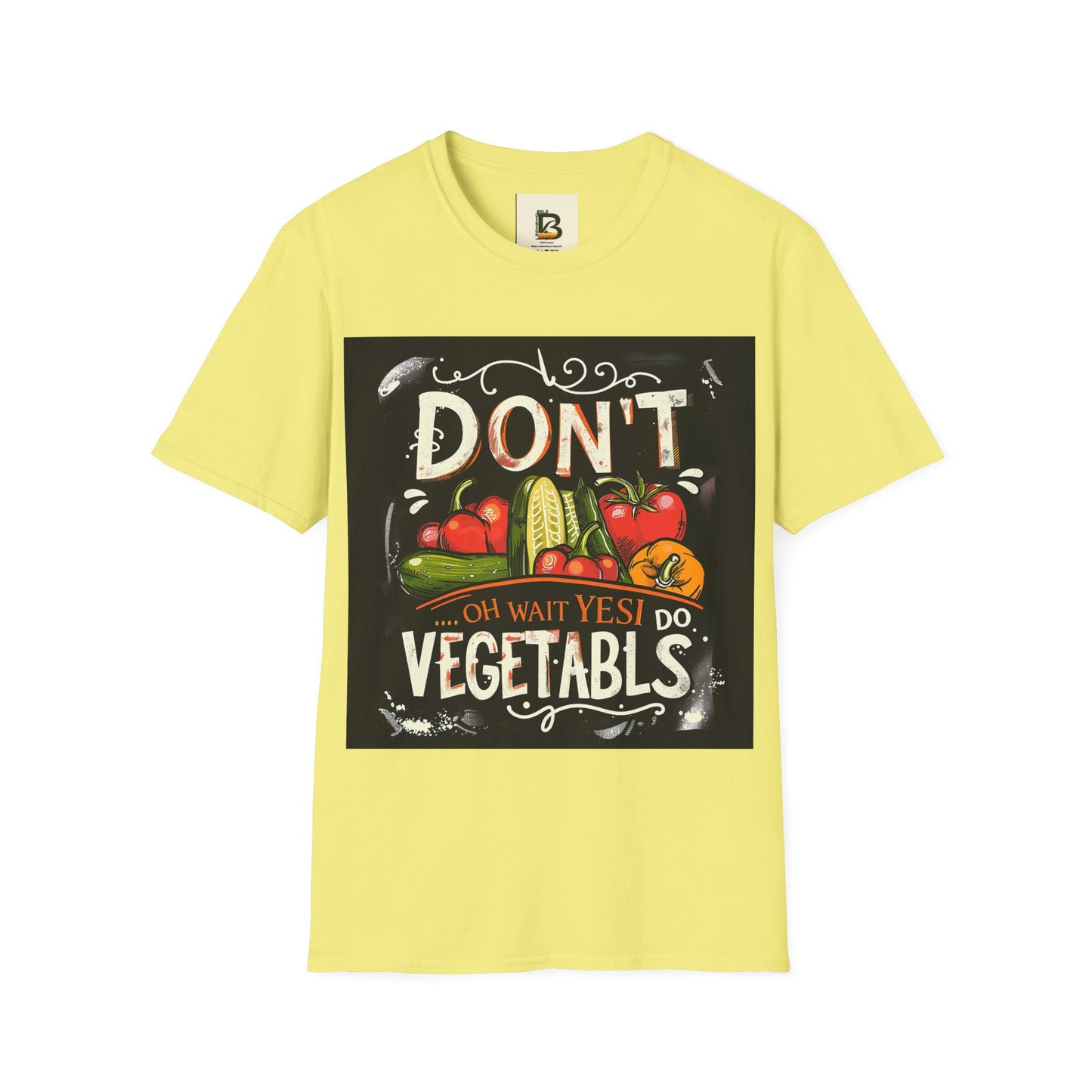 A chalkboard-style illustration featuring various vegetables