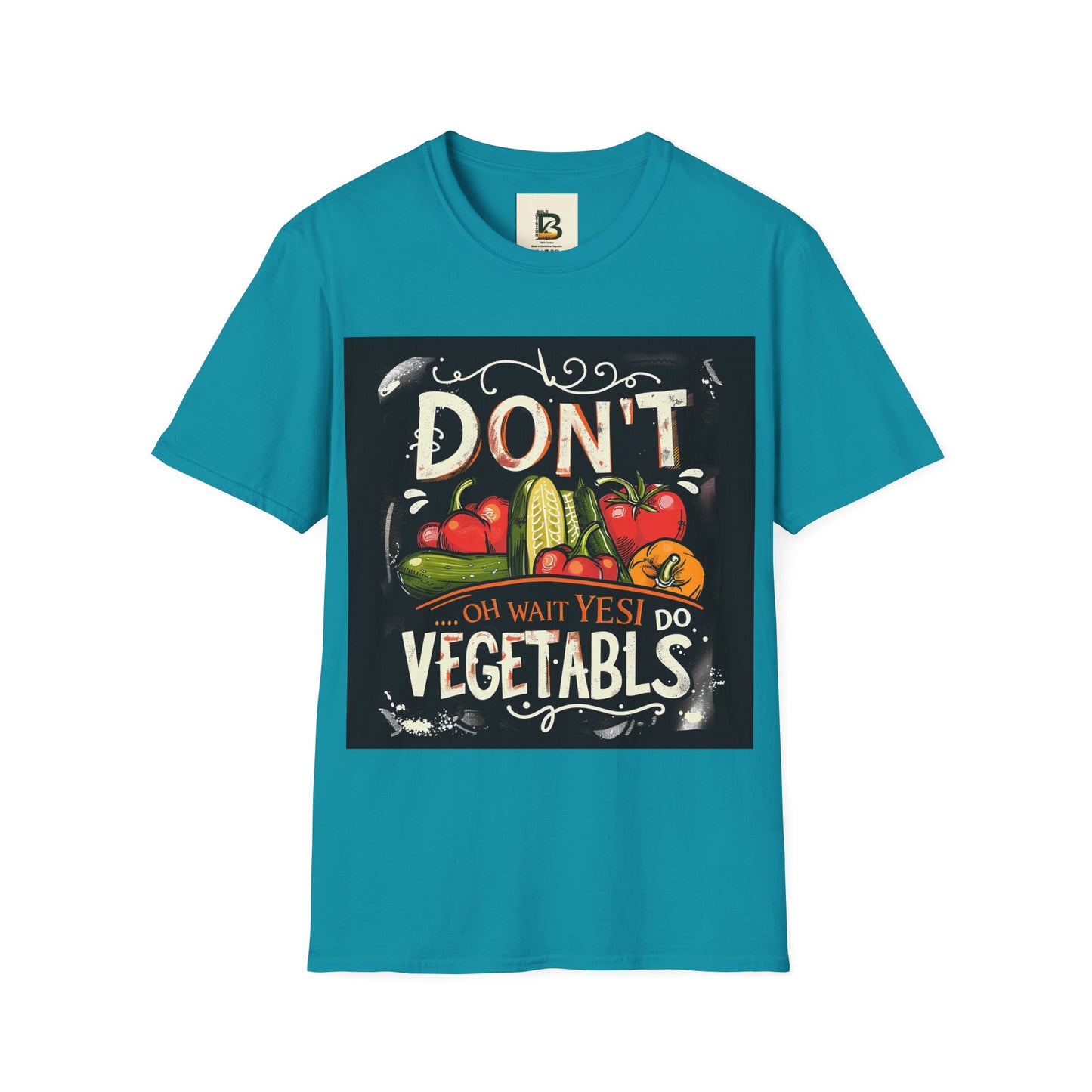 A chalkboard-style illustration featuring various vegetables