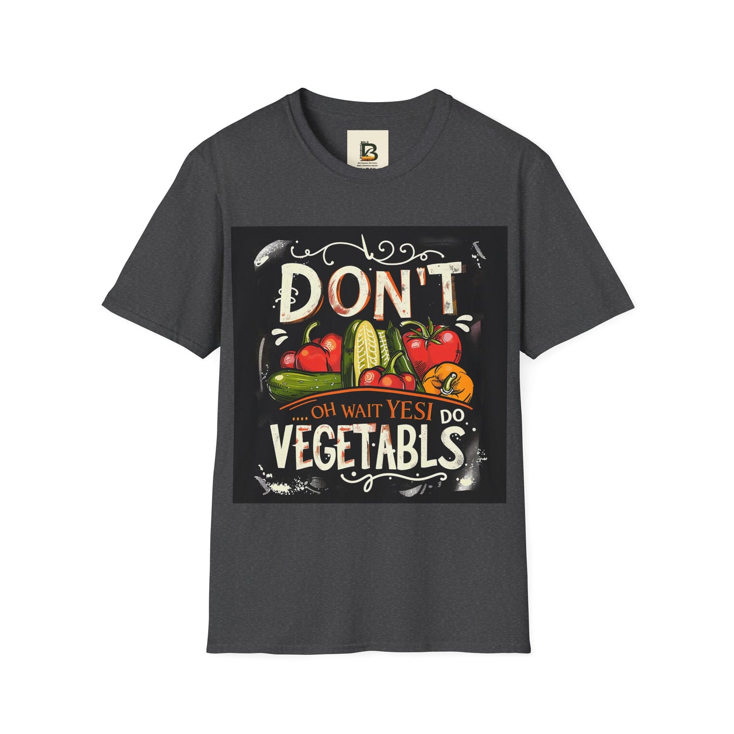 A chalkboard-style illustration featuring various vegetables