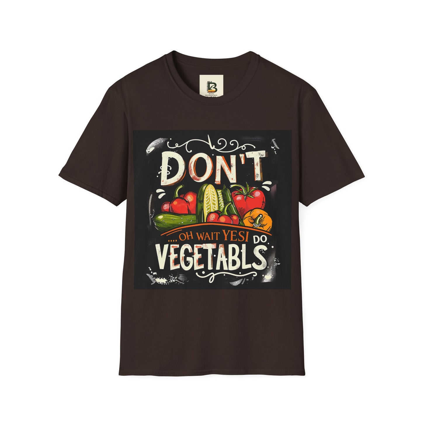 A chalkboard-style illustration featuring various vegetables