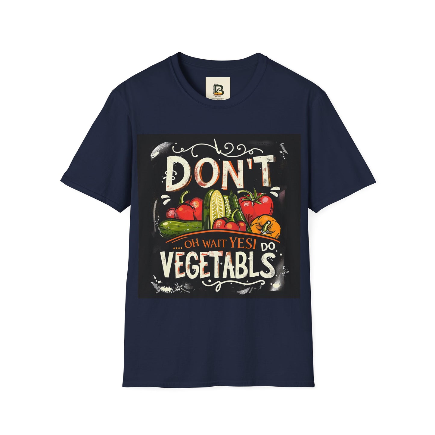 A chalkboard-style illustration featuring various vegetables