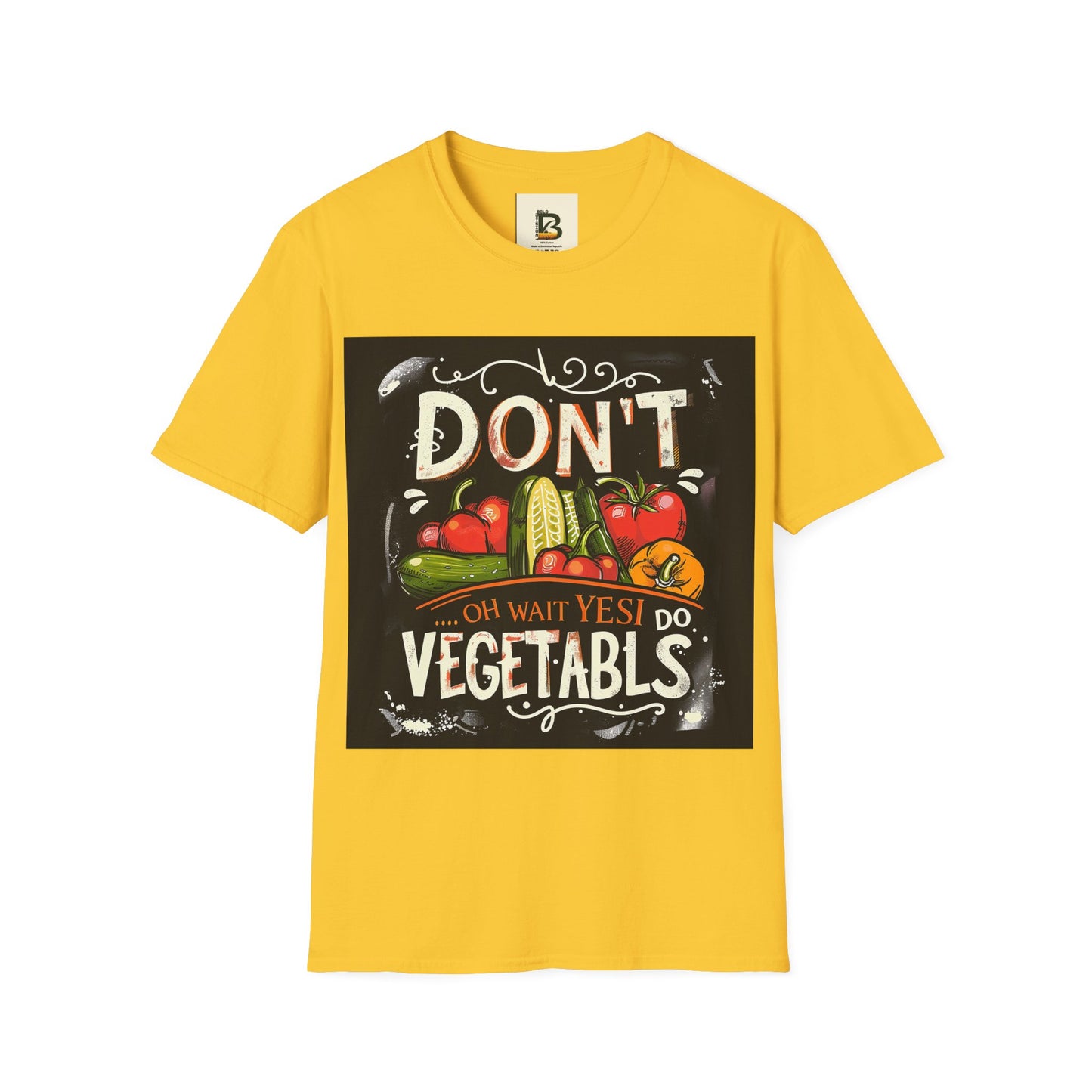 A chalkboard-style illustration featuring various vegetables