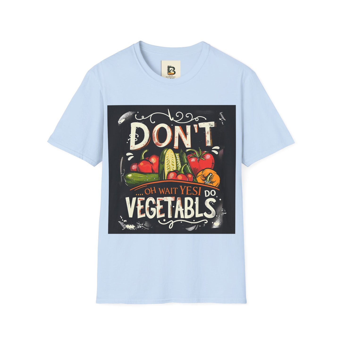 A chalkboard-style illustration featuring various vegetables