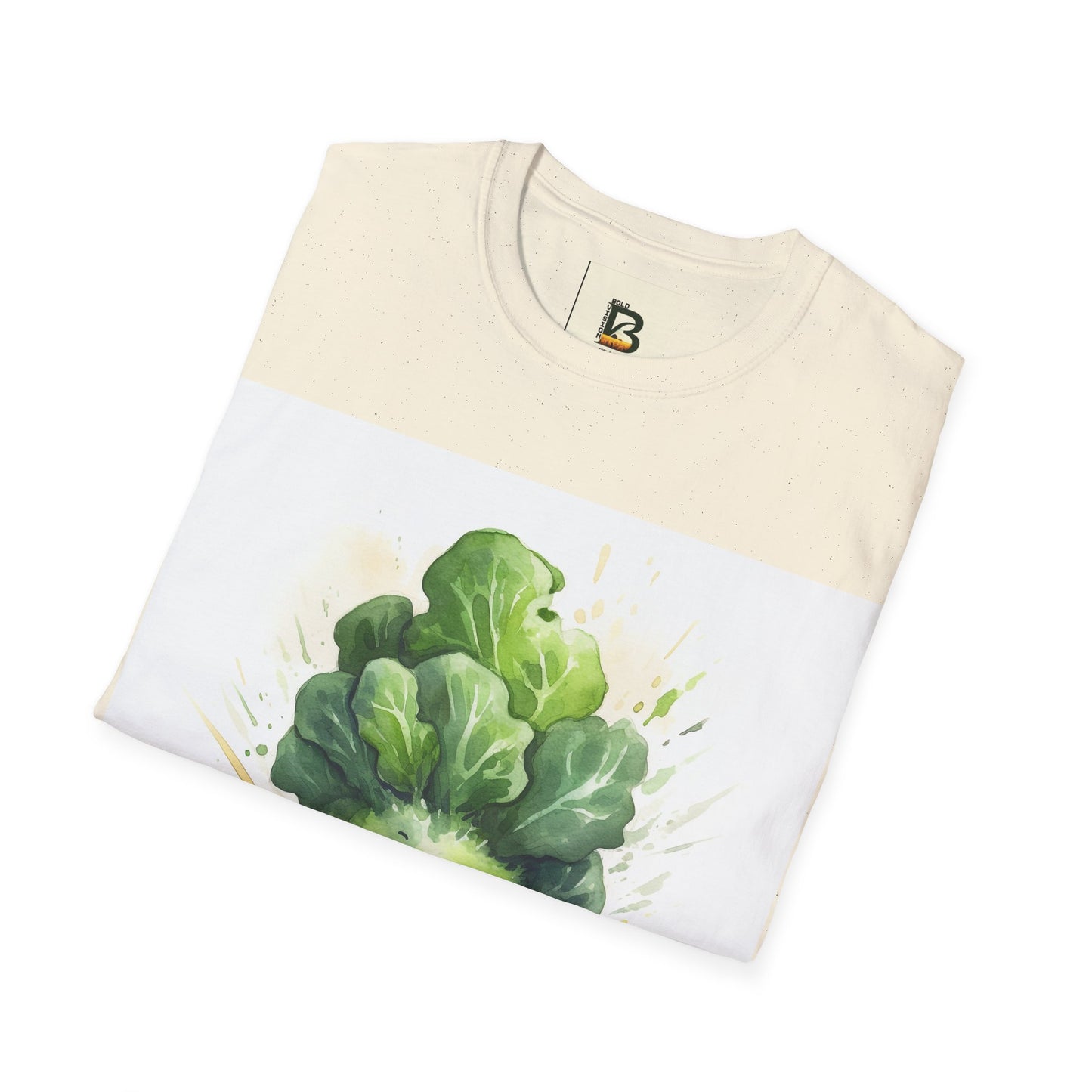 A cartoon of a kale with eyes and a smile on it