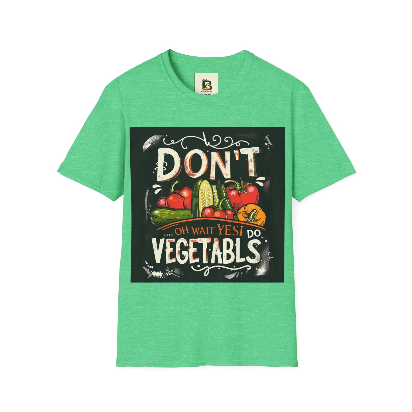 A chalkboard-style illustration featuring various vegetables