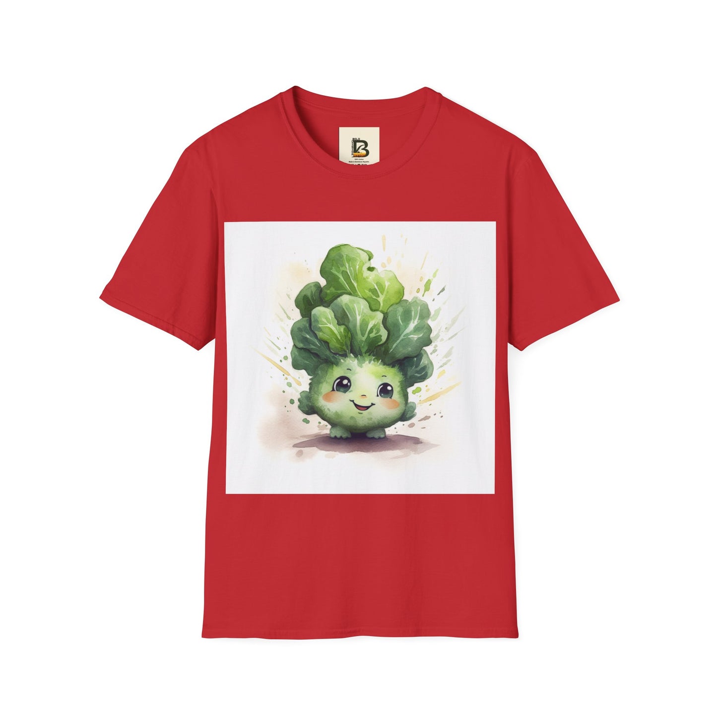 A cartoon of a kale with eyes and a smile on it