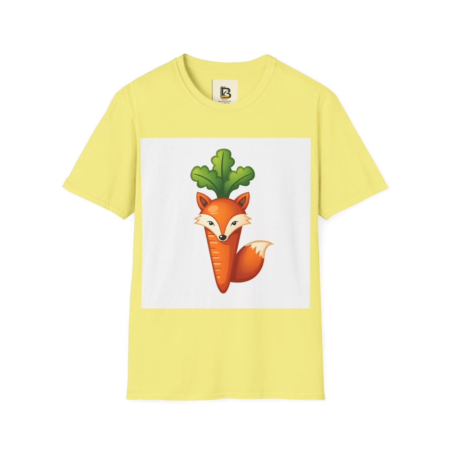 A drawing of a vegetable with a face and a smiling face.