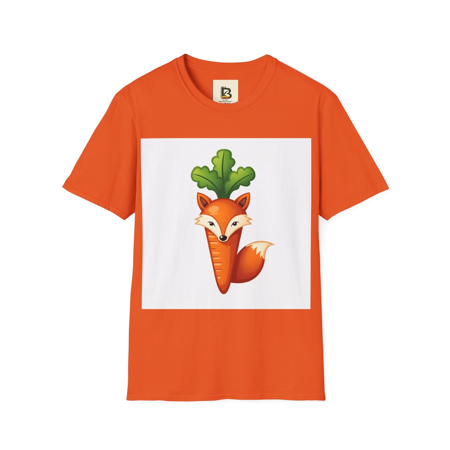A drawing of a vegetable with a face and a smiling face.