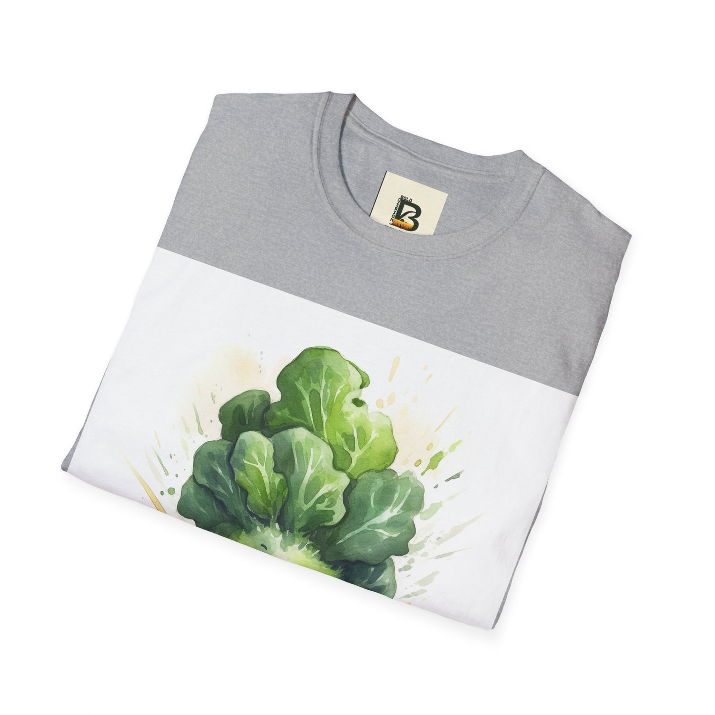 A cartoon of a kale with eyes and a smile on it
