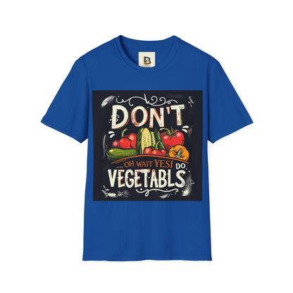 A chalkboard-style illustration featuring various vegetables