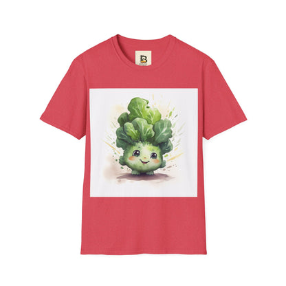 A cartoon of a kale with eyes and a smile on it