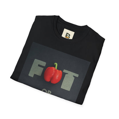 Motivational message diet gym training exercise concept on black background with text fat or fit