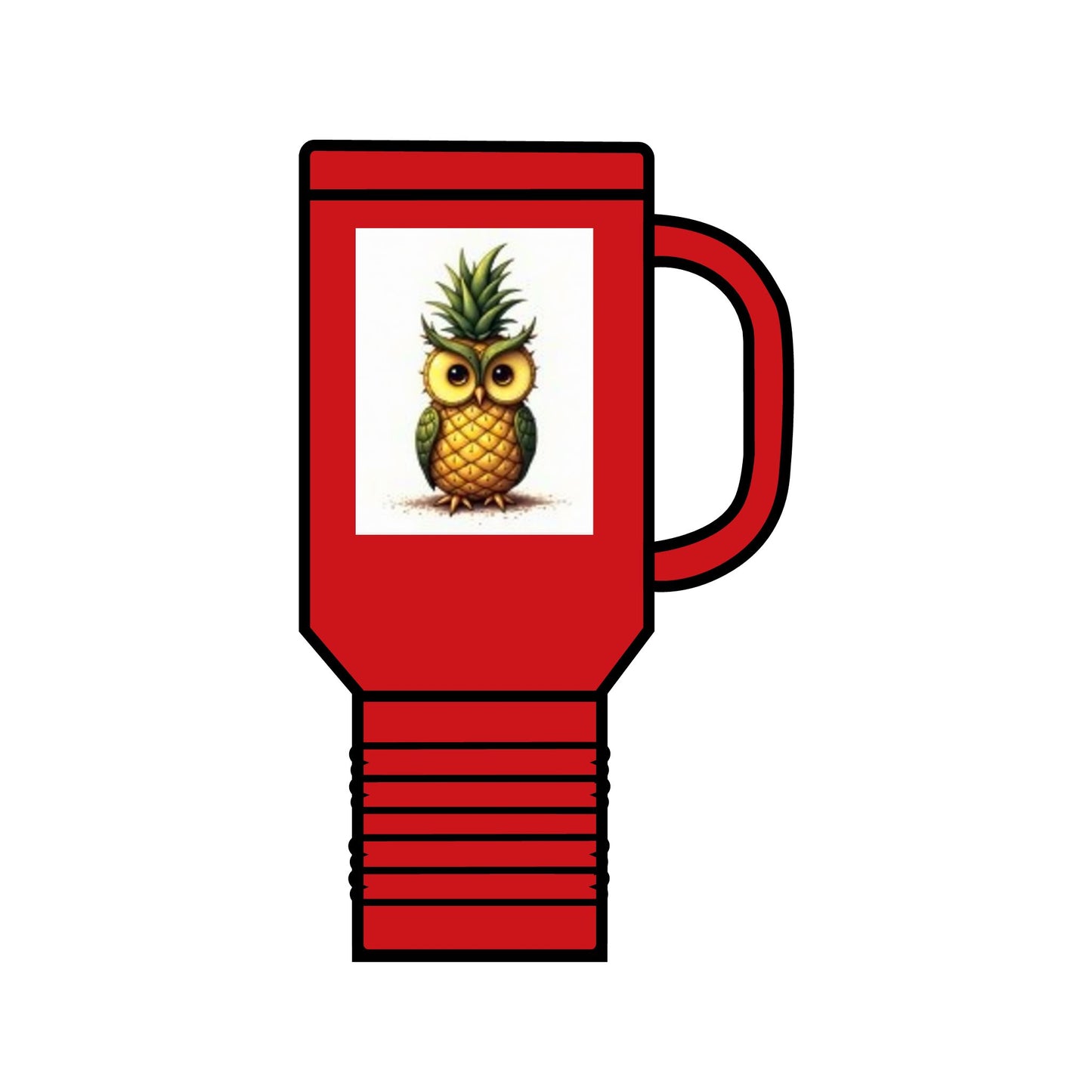 Pineapple Owl Insulated Travel Mug - 40oz, Perfect for Adventures and Gifting