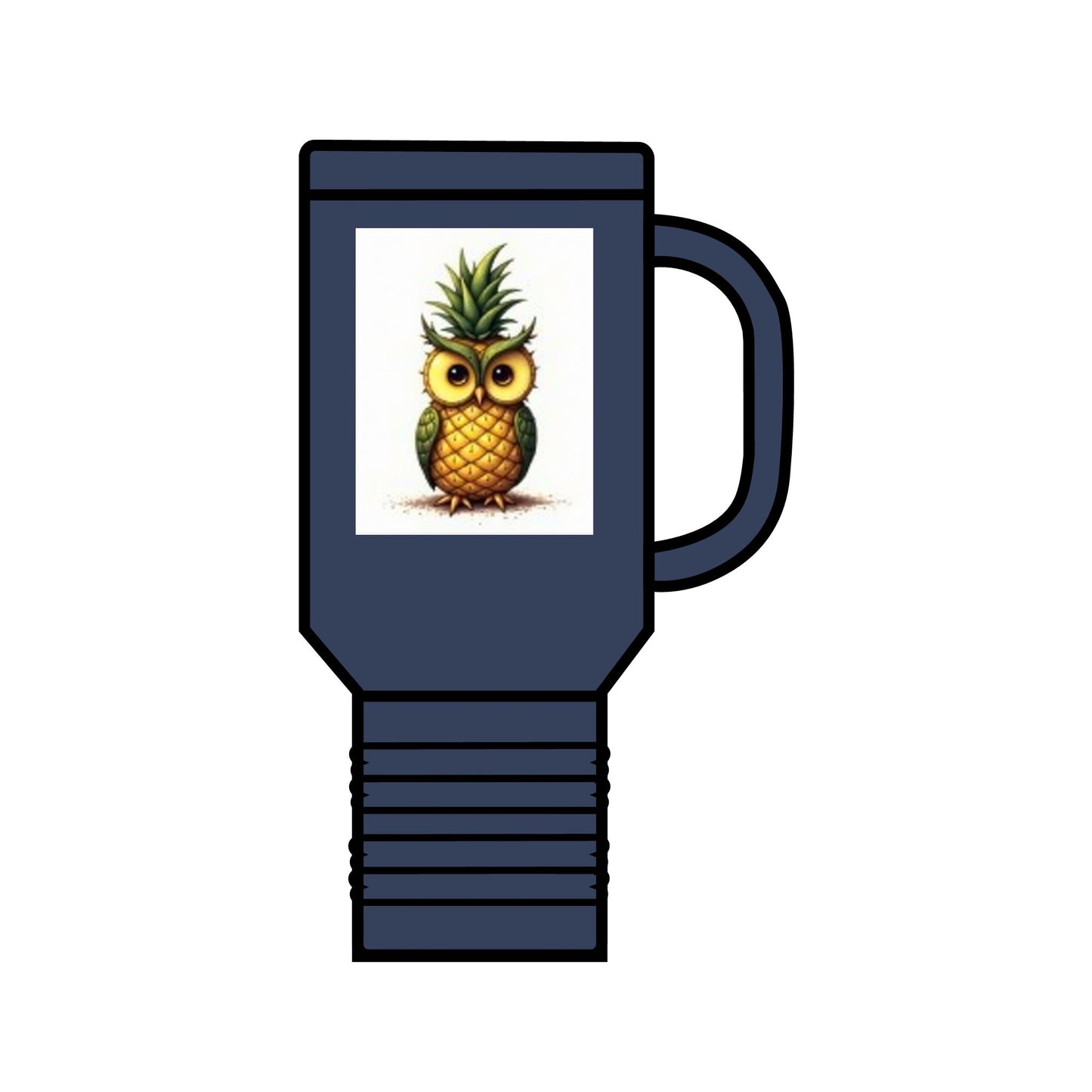 Pineapple Owl Insulated Travel Mug - 40oz, Perfect for Adventures and Gifting