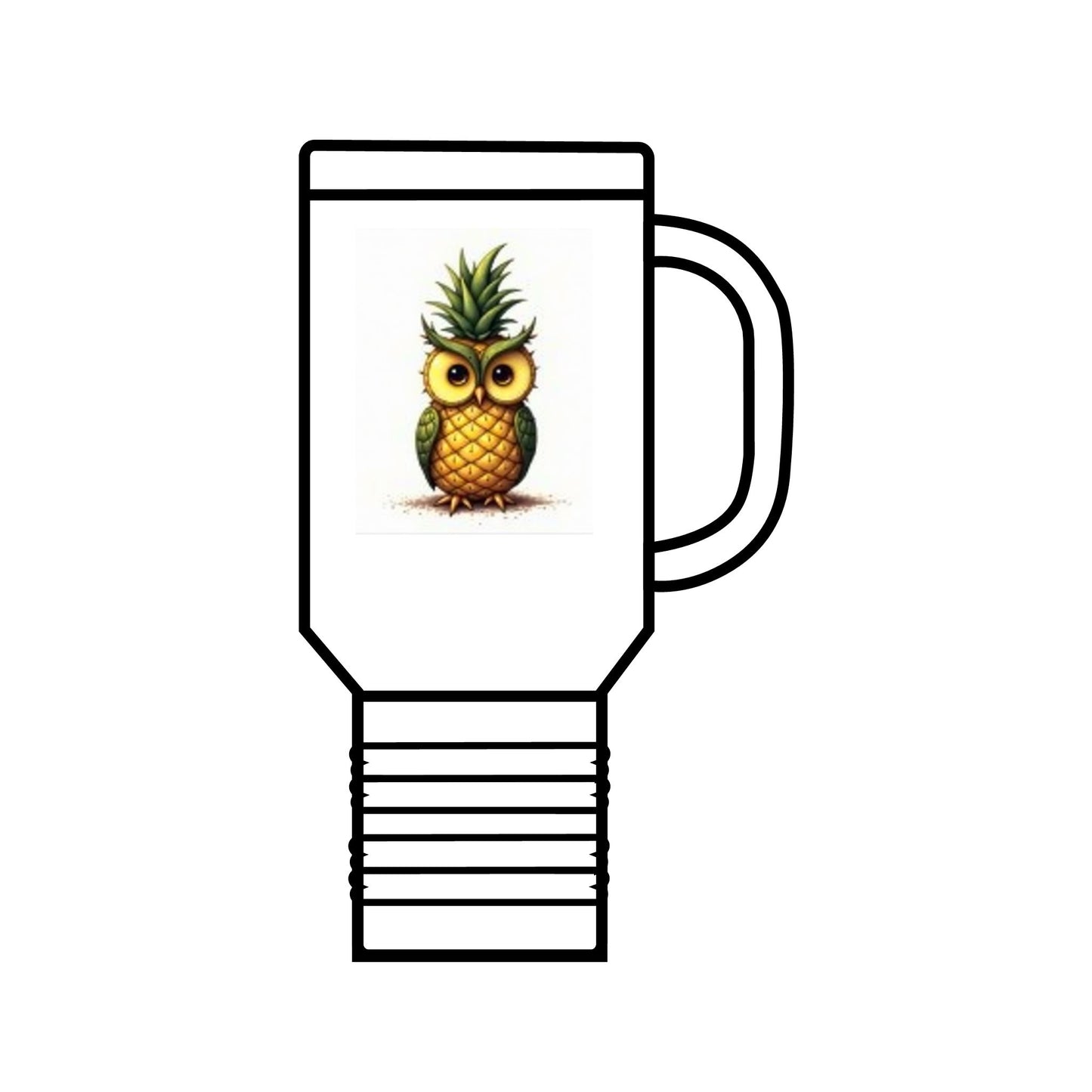 Pineapple Owl Insulated Travel Mug - 40oz, Perfect for Adventures and Gifting
