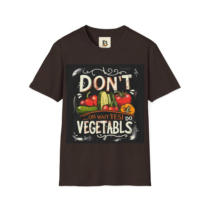 A chalkboard-style illustration featuring various vegetables