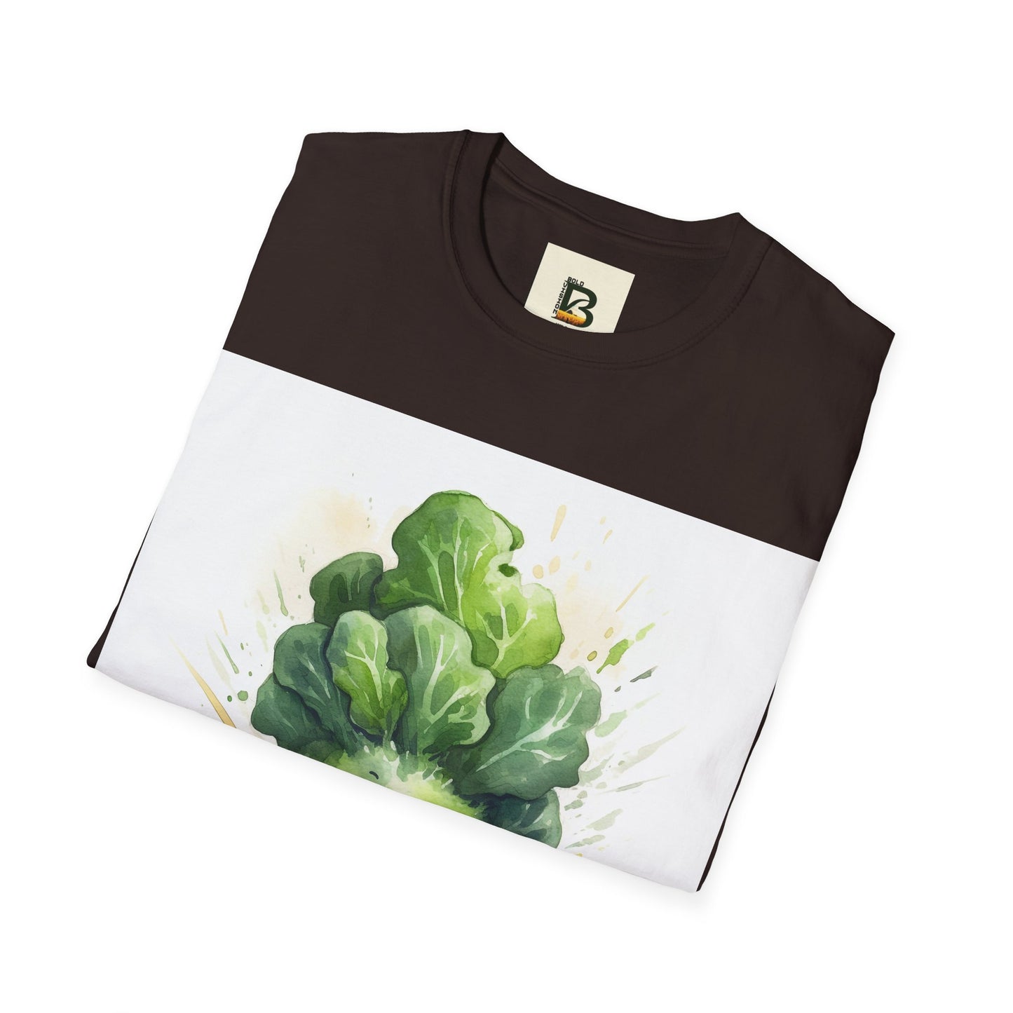 A cartoon of a kale with eyes and a smile on it
