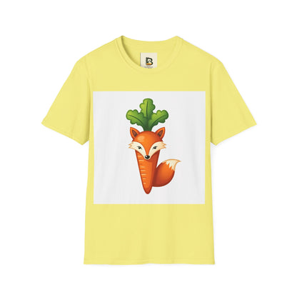 A drawing of a vegetable with a face and a smiling face.